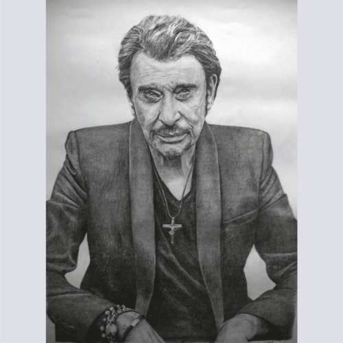 Portrait de Johnny - affiche 30x40 cm