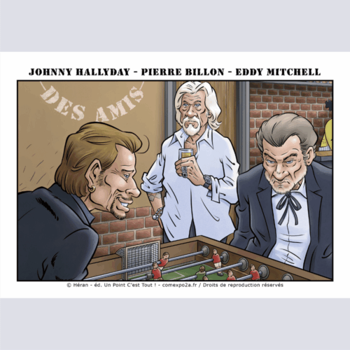 Hallyday / Billon / Mitchell - affiche A4