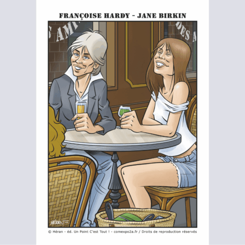 Françoise Hardy & Jane Birkin - affiche A4