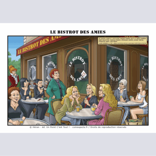 Le bistrot des amies - affiche 40x60 cm