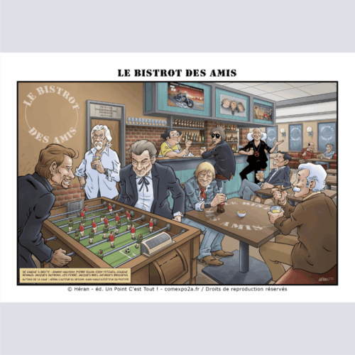Le bistrot des amis - affiche 40x60 cm